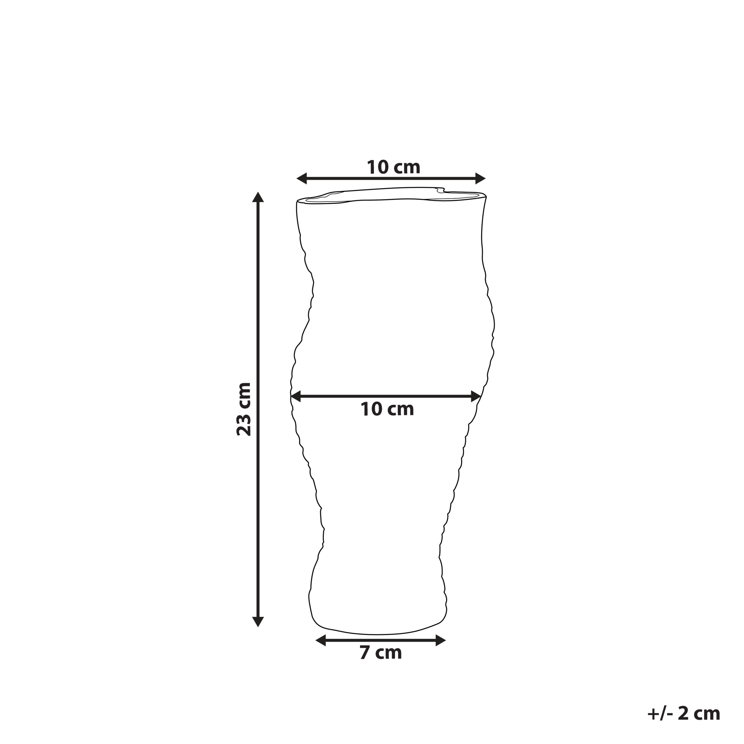 Blomstervase ELATOS 23 cm Glas Transparent
