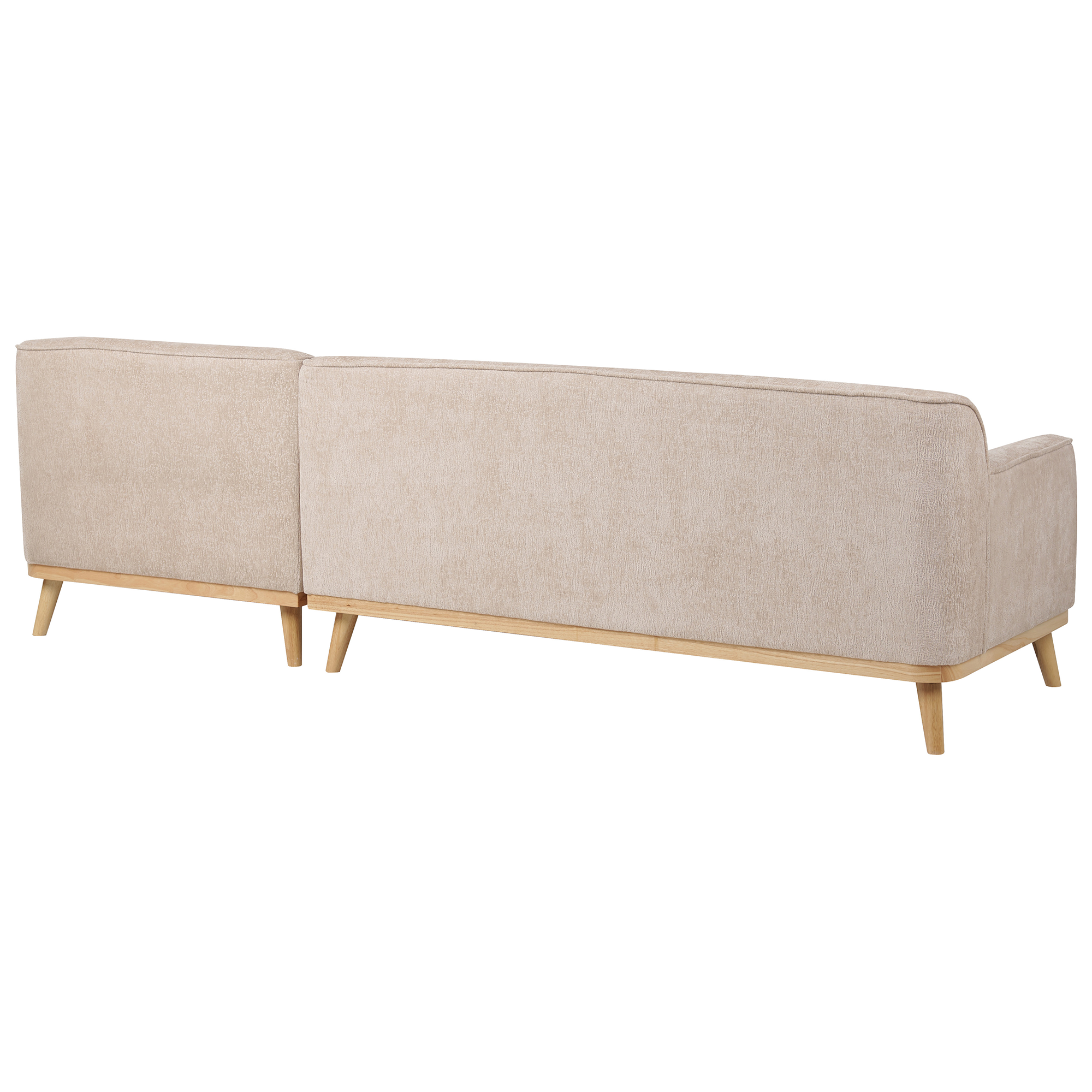 Hjørnesofa 3 personers SIMOS Chenille Beige Venstrevendt