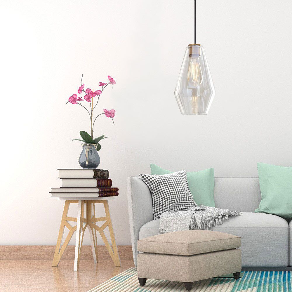 TOOLIGHT hængende loftlampe APP438-1CP Gennemsigtig 29,5x18x29,5cm