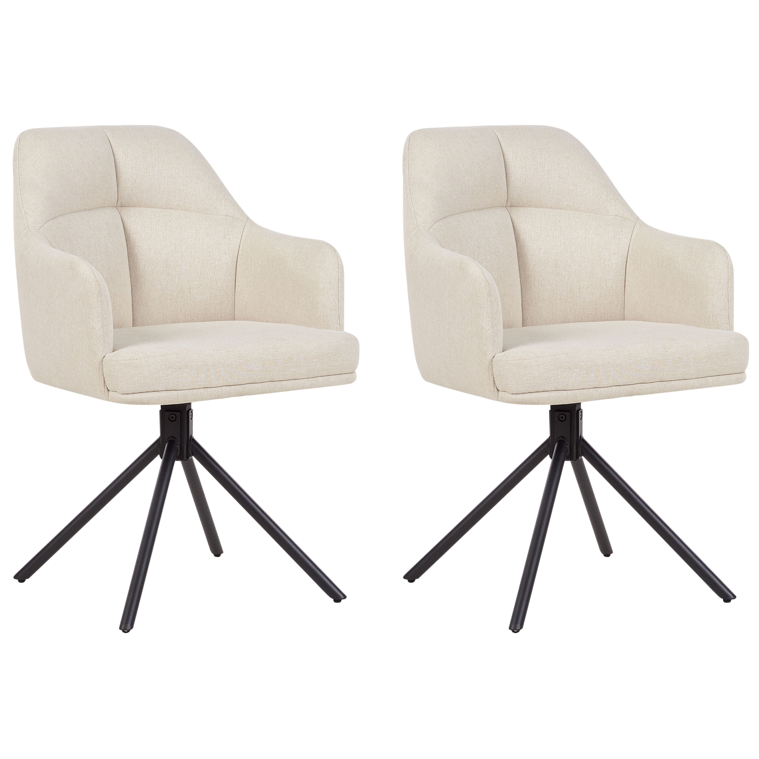 Sæt med 2 spisebordsstole MIRA Beige