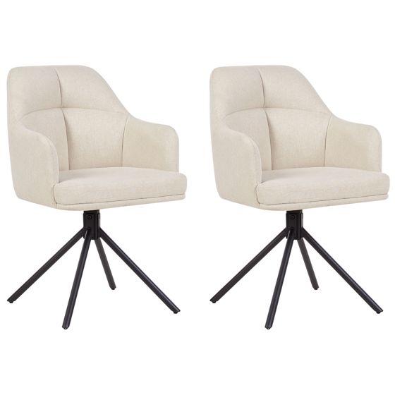 Sæt med 2 spisebordsstole MIRA Beige