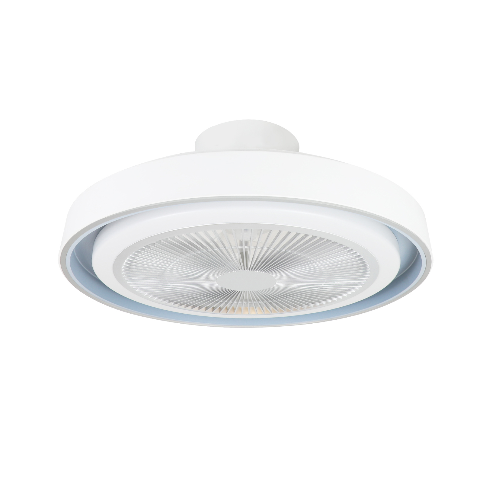 NETTLIFE - loftsventilator, med LED-belysning og fjernbetjening - moderne loftslampe, stille, dæmpbar, 5-bladet lys