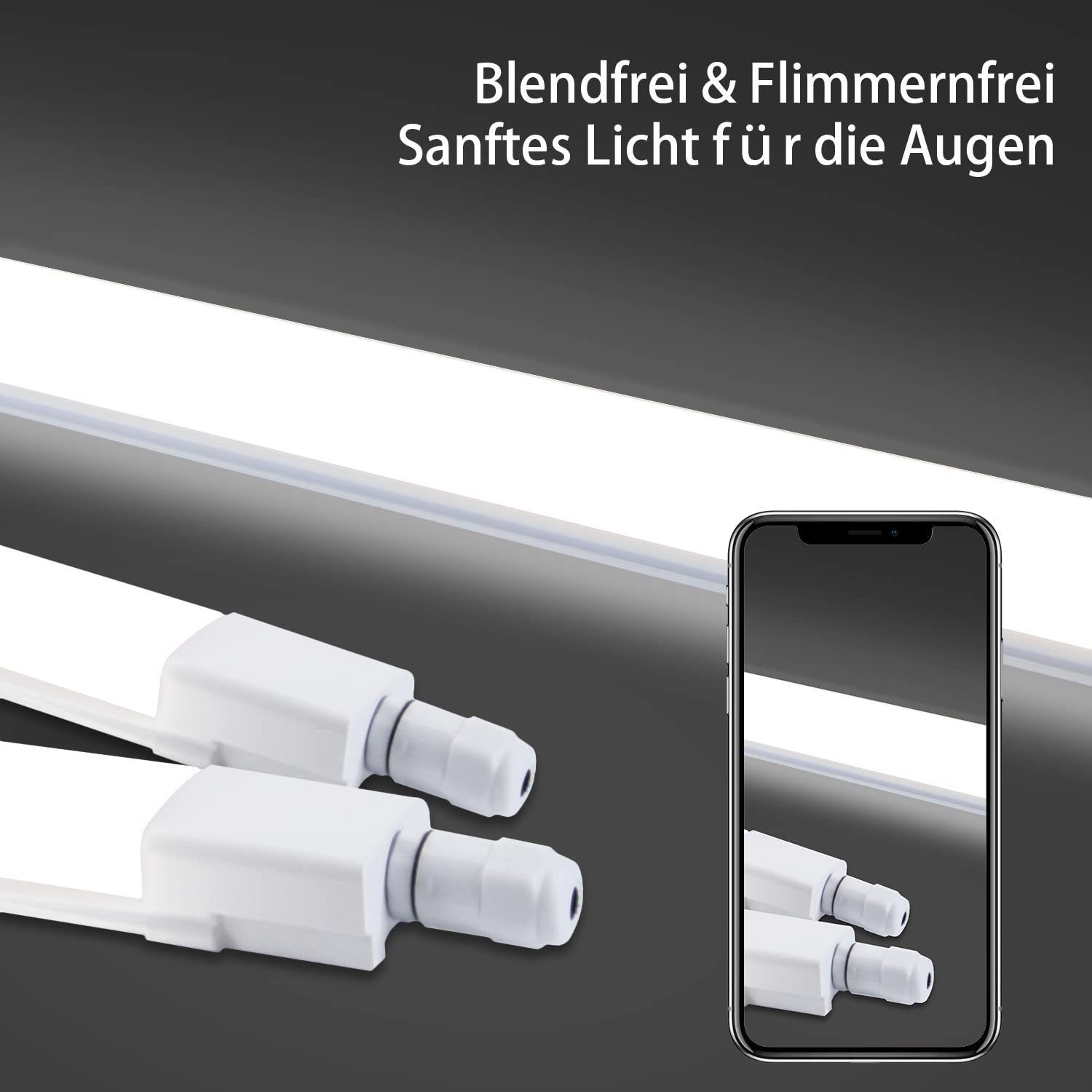 NETTLIFE LED - loftlampe, 120 cm, til våde områder, 36 W, IP65, neutral, hvid, 4000 K