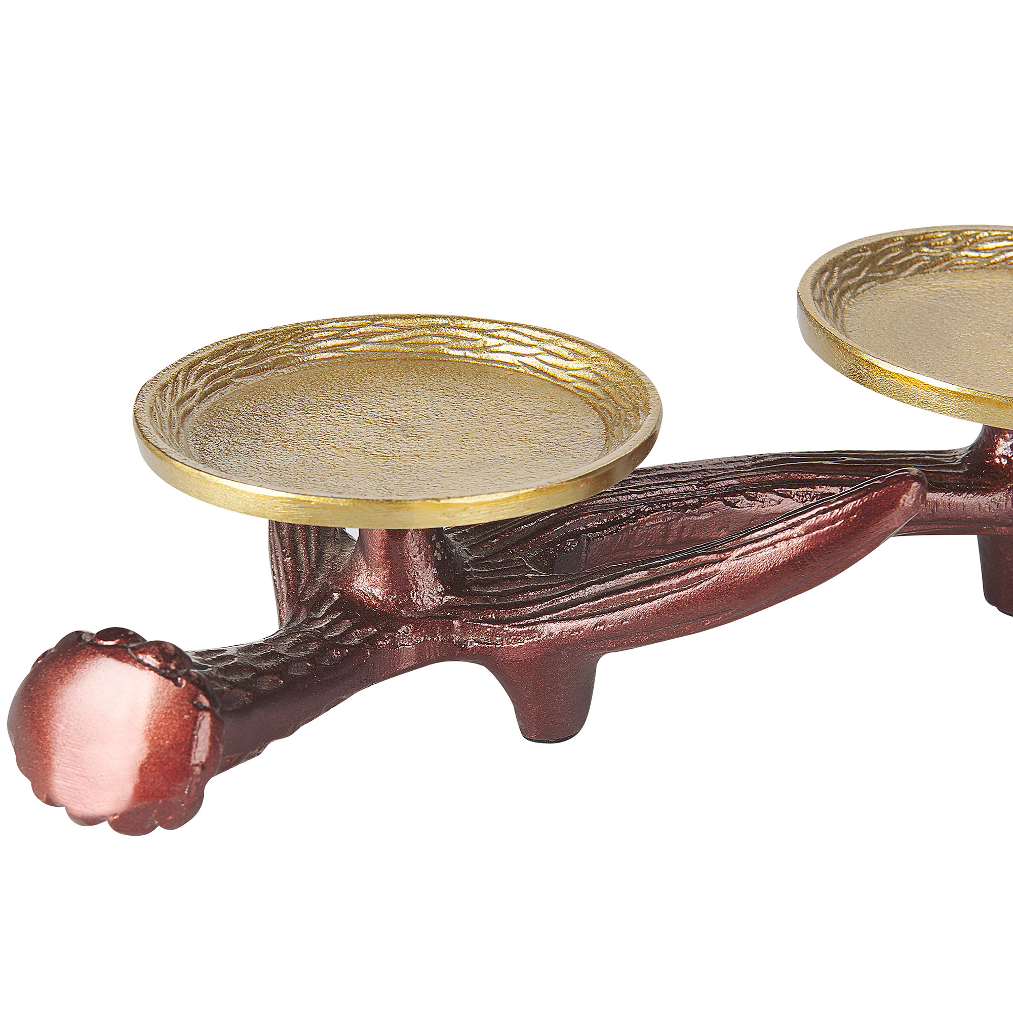 Lysestage CLEONAE 7 cm Metal Brun