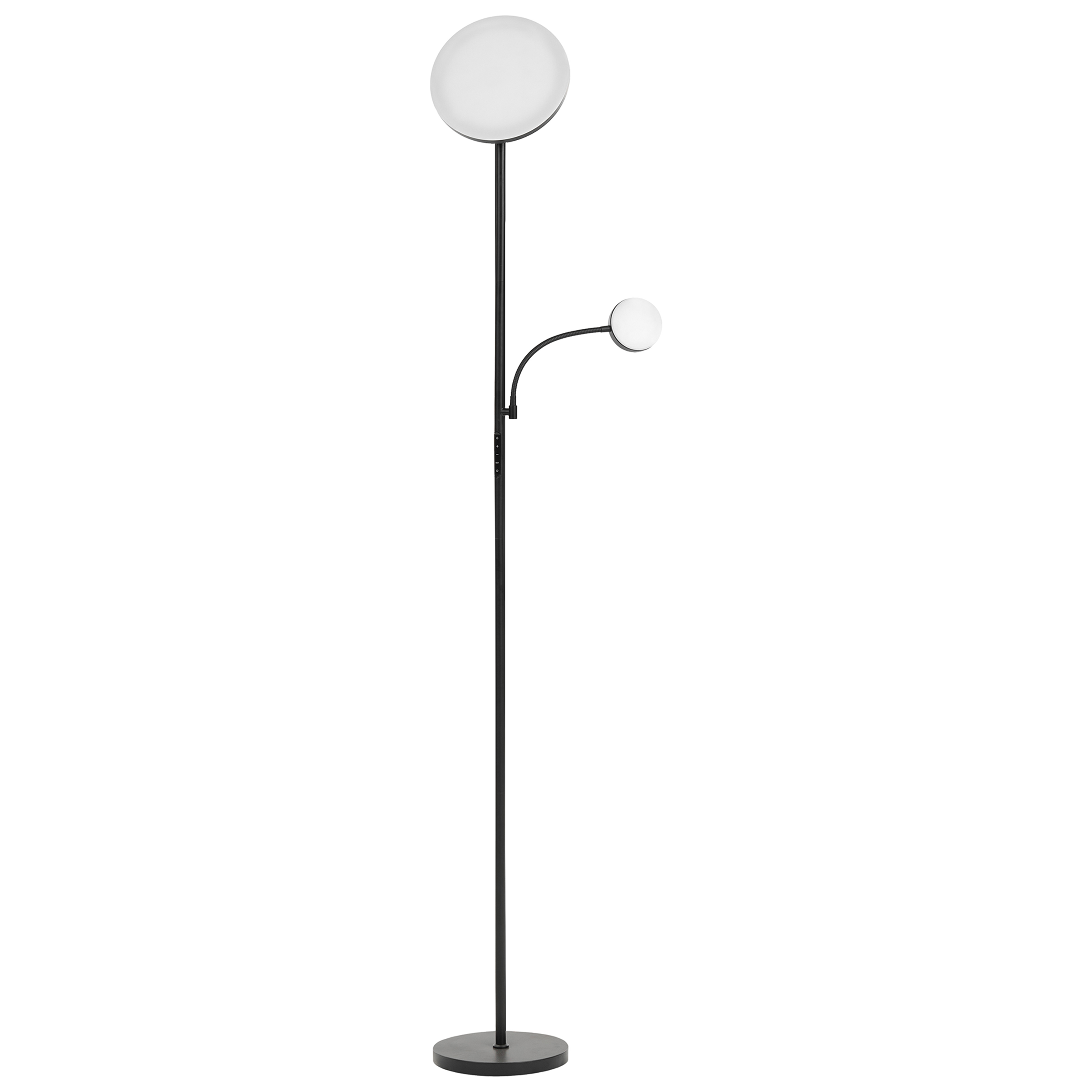 LED-gulvlampe ESKALDE  Med fjernbetjening Med dæmpning Metal Sort