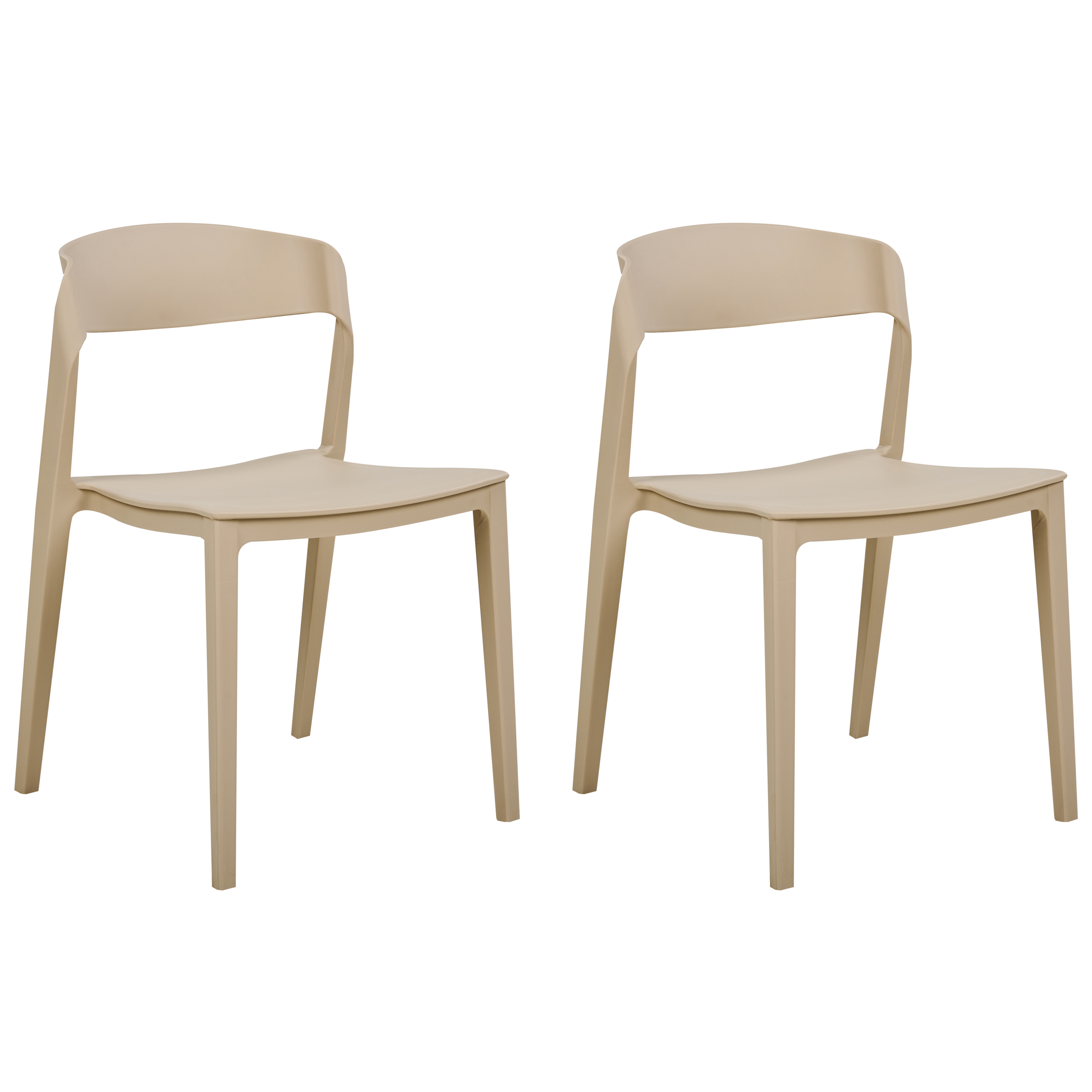 Sæt med 2 spisebordsstole SOMERS Beige