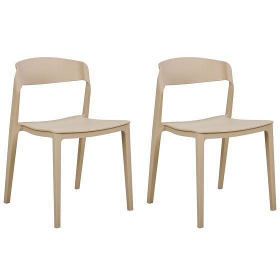 Sæt med 2 spisebordsstole SOMERS Beige
