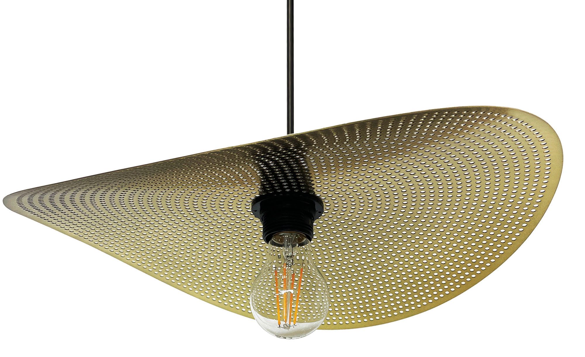 TOOLIGHT hængende loftlampe APP1470-1CP Sort/Børstet guld 40x38x10cm