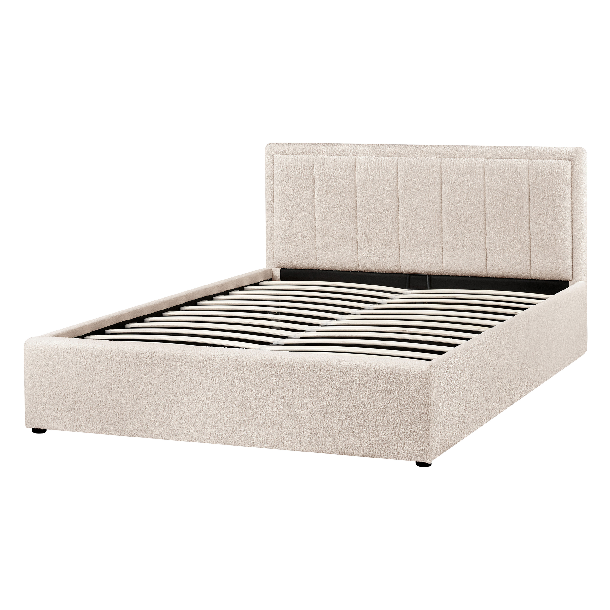 Seng med opbevaring MONTLAUR Boucle Beige 140 x 200 cm