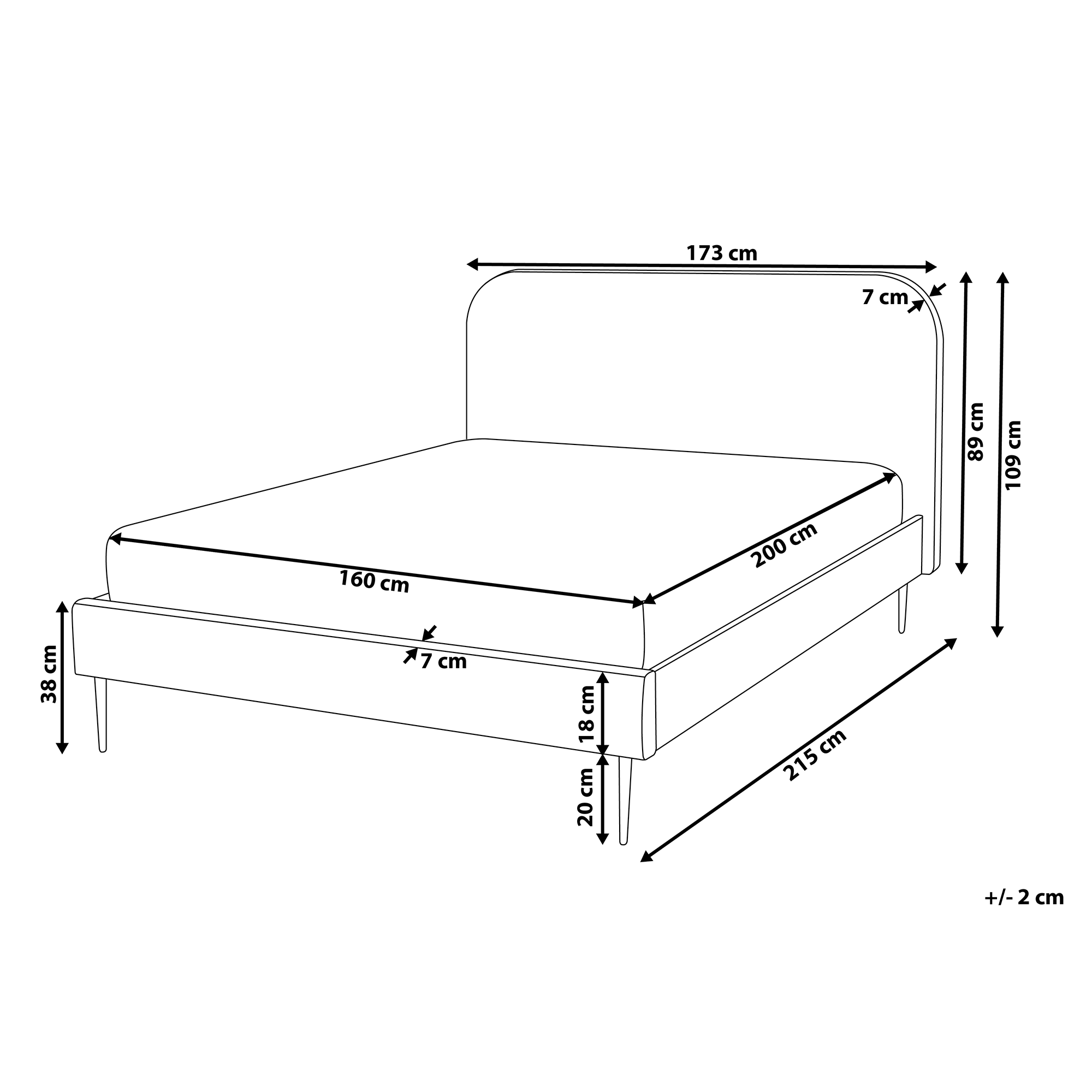 Seng Velour FLAYAT 160 x 200 cm Gul