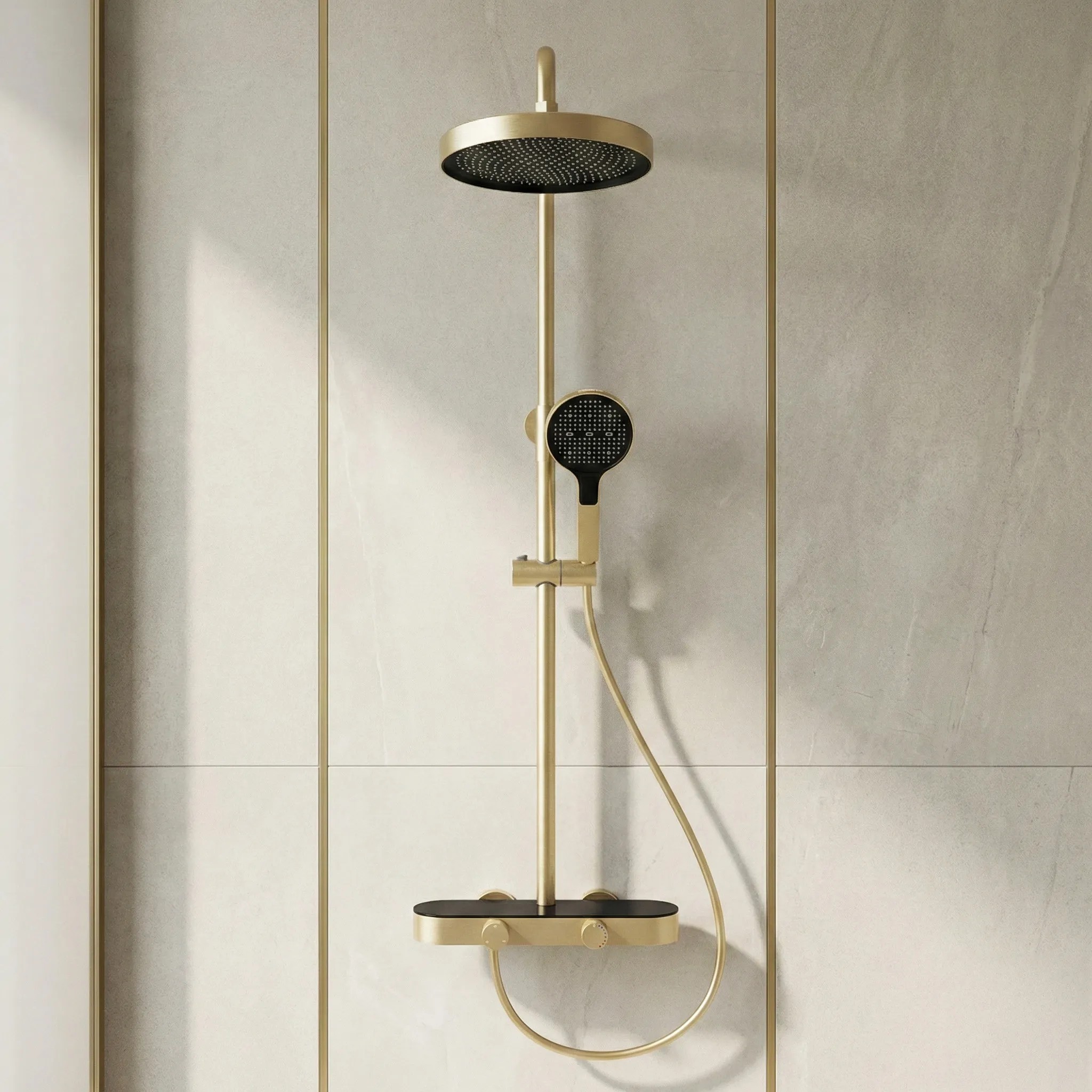 REA brusesæt Creo Børstet guld, 37x15,5x128cm