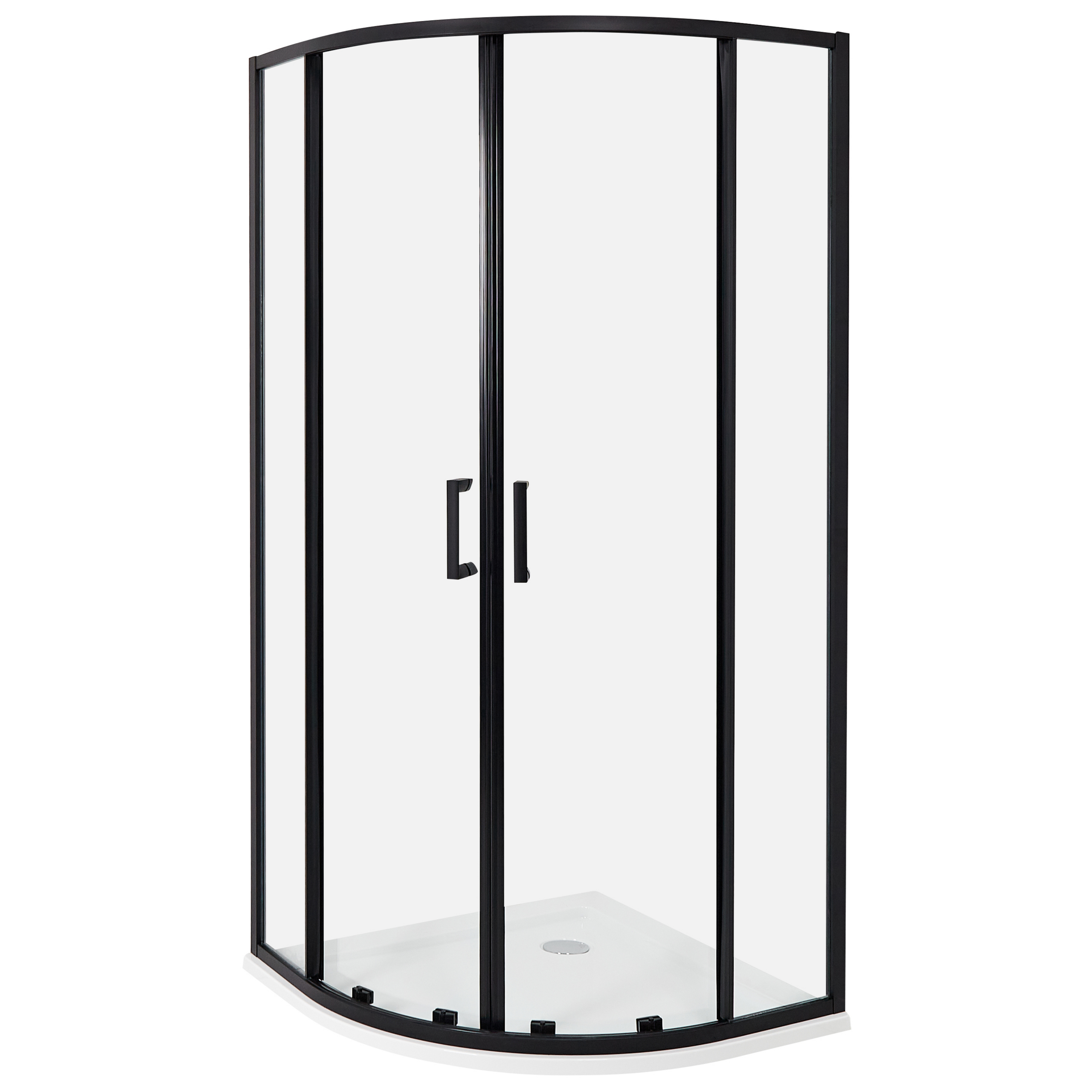 Brusekabine JUKATAN 90 x 90 x 185 cm Sort