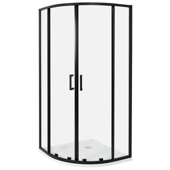 Brusekabine JUKATAN 90 x 90 x 185 cm Sort