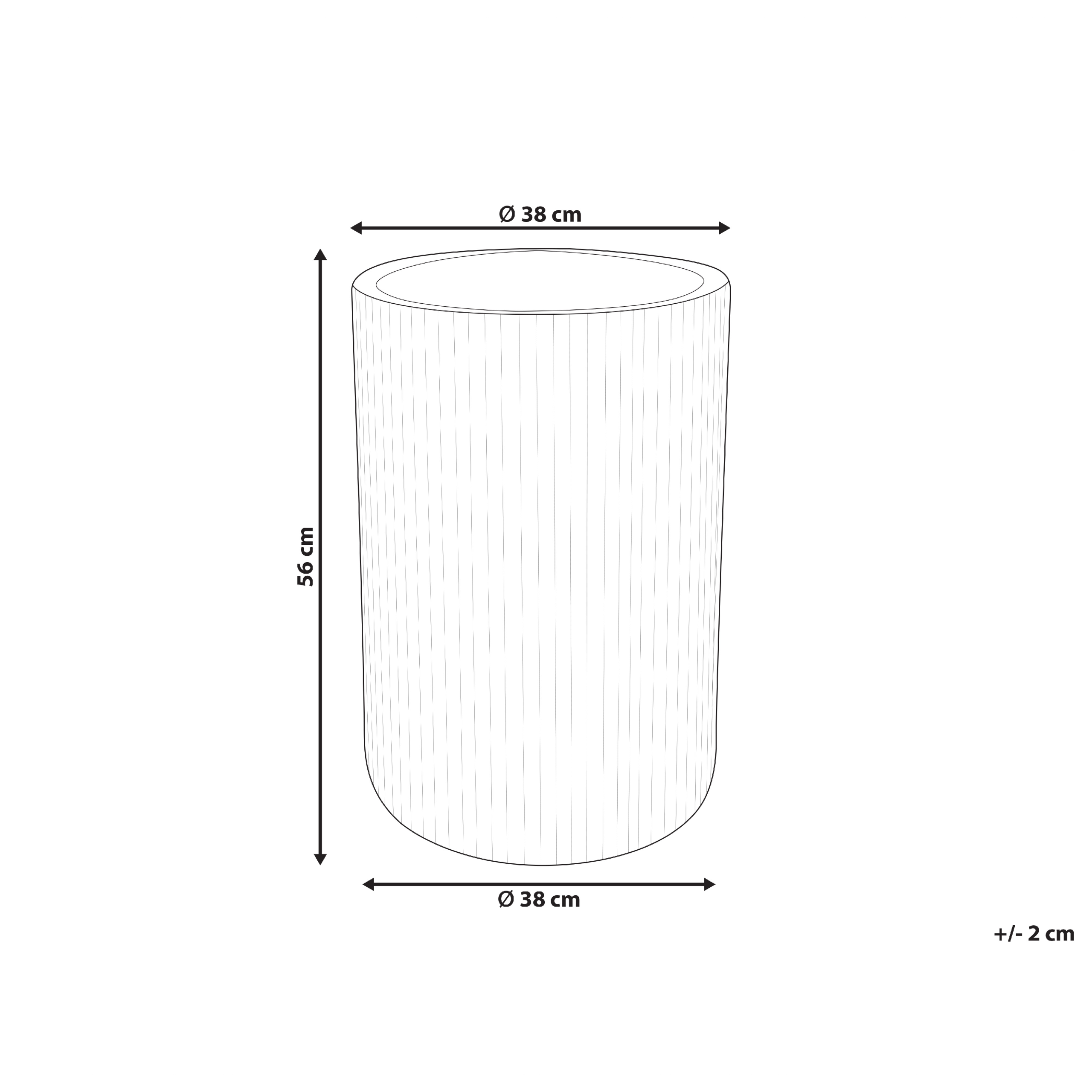 Urtepotte EANTIO 37 cm Brun