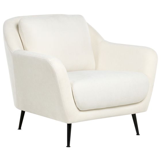 Lænestol EIBY Chenille Hvid