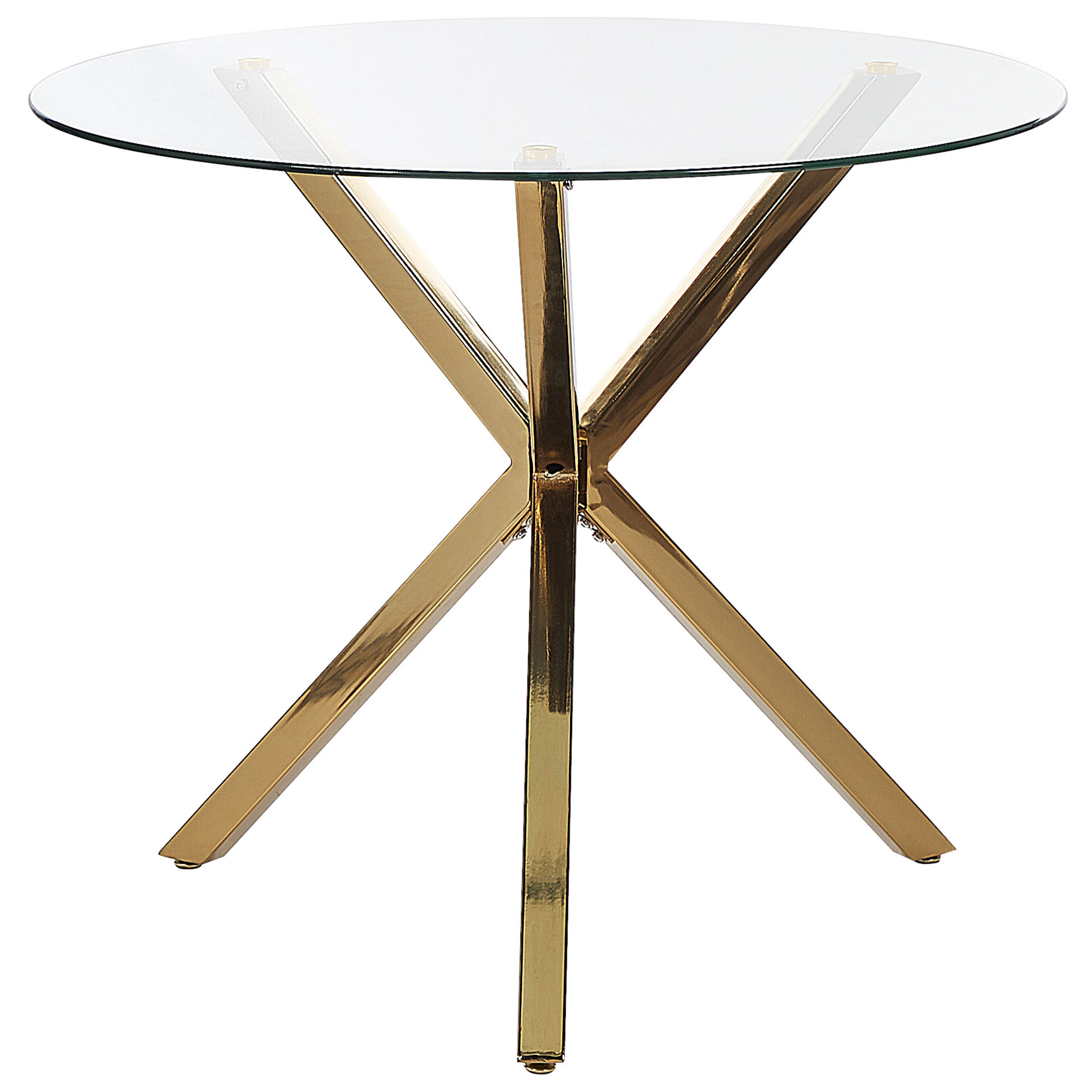 Spisebord SAVONI Guld 90 cm 90 cm Hærdet glas