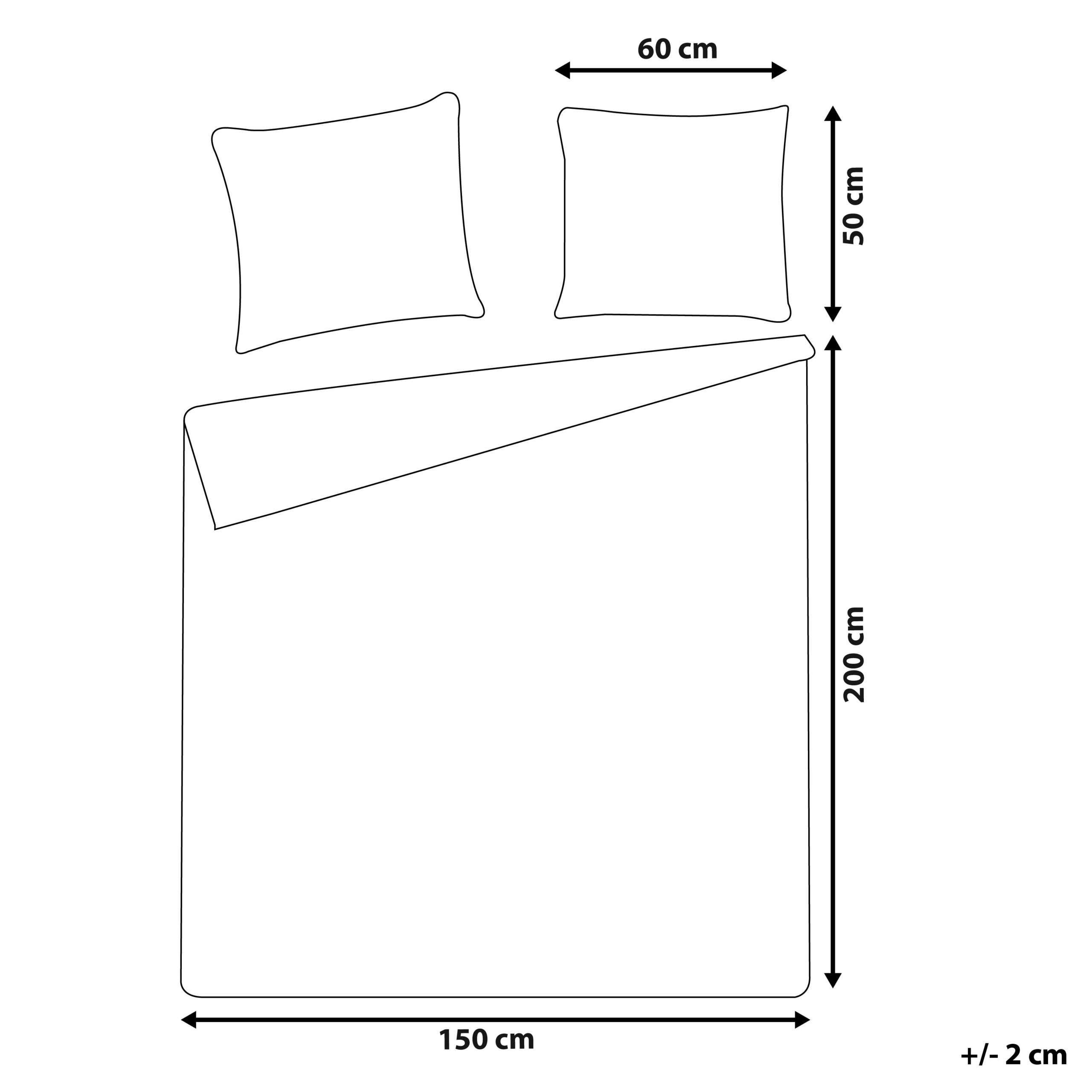 Sengetøj PARKROSE 150 x 200 cm Bomulds-satin Sort