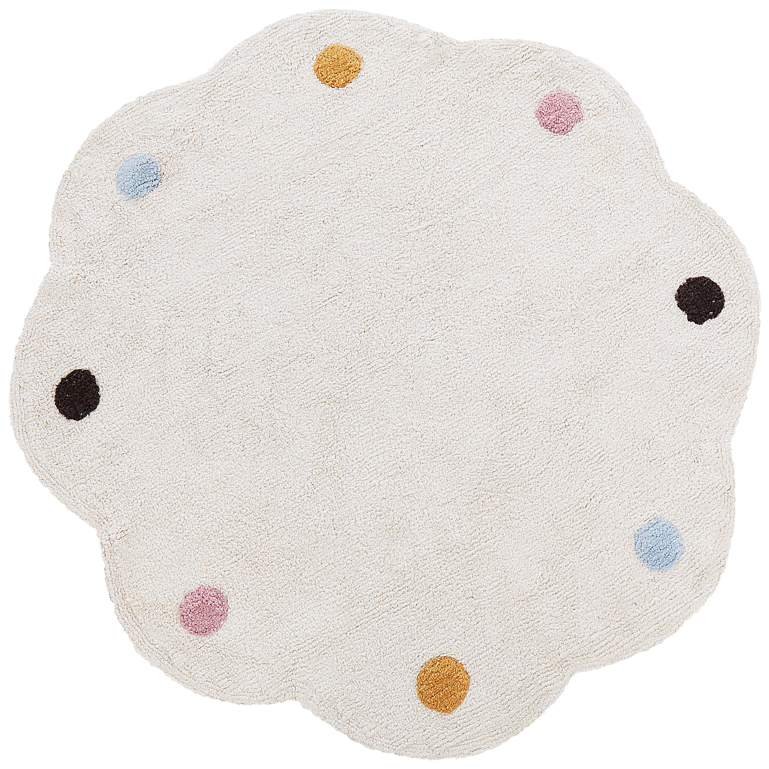 Børnetæppe DUREVI Lys Beige ø 120 cm Bomuld