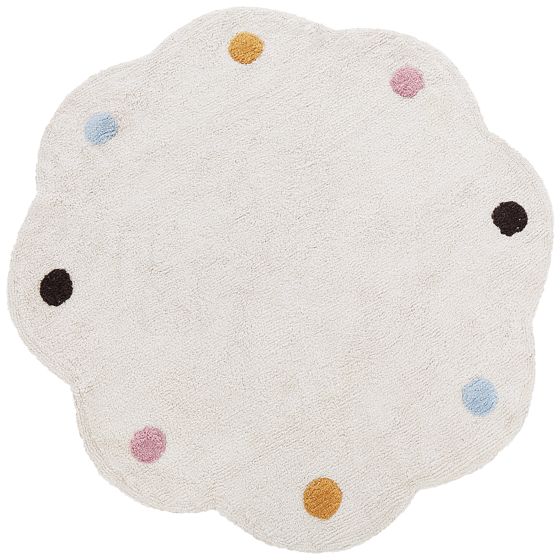 Børnetæppe DUREVI Lys Beige ø 120 cm Bomuld