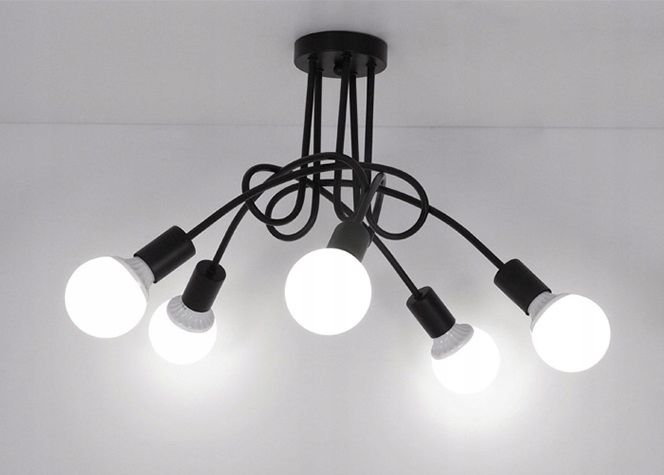 TOOLIGHT hængende loftlampe 5392252 5 PARADISE Sort 70x70x40cm
