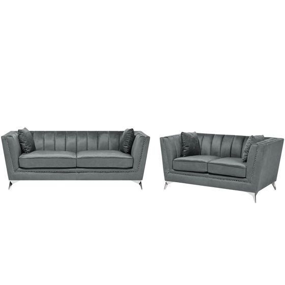 Sofasæt 5 personers GAULA Velour Grå
