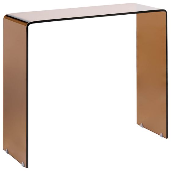 Konsolbord KENDALL Hærdet glas Brun