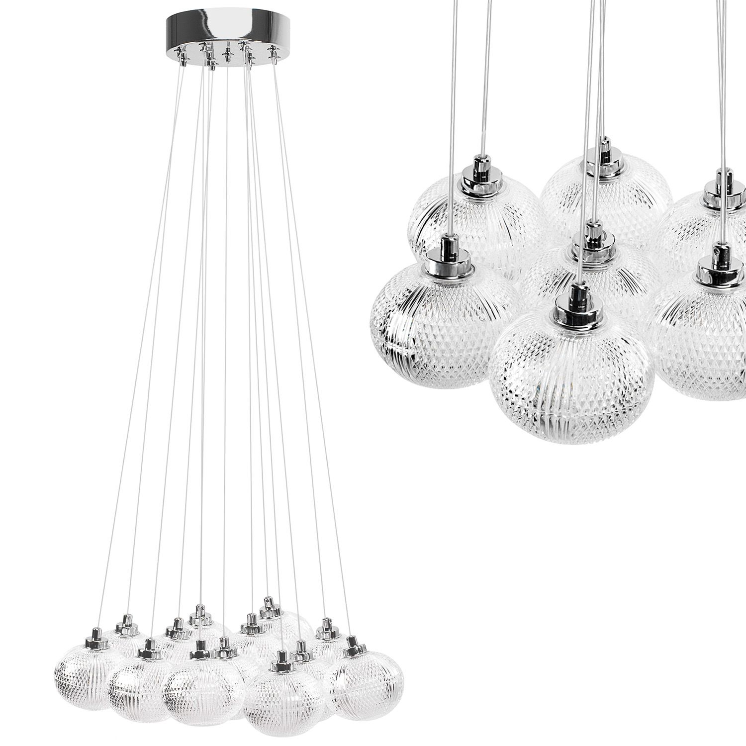 TOOLIGHT loftlampe MS025-13CP Krom 15x15x115cm