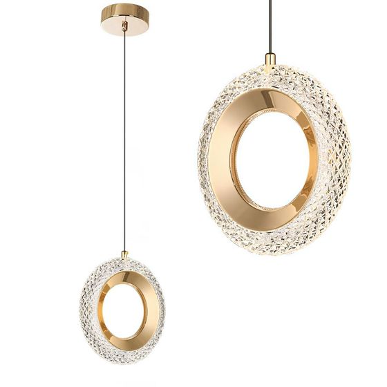 TOOLIGHT hængende loftlampe LED G119-1CP Guld 3,5x20x20cm