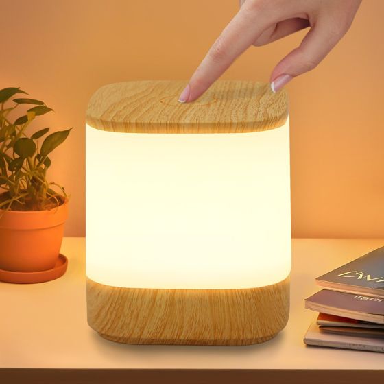 NETTLIFE LED-bordlampe 1800 mAh batteri berøringsdæmpbar 3000-6500 K USB genopladelig med 3 farvetemperaturer og funktion