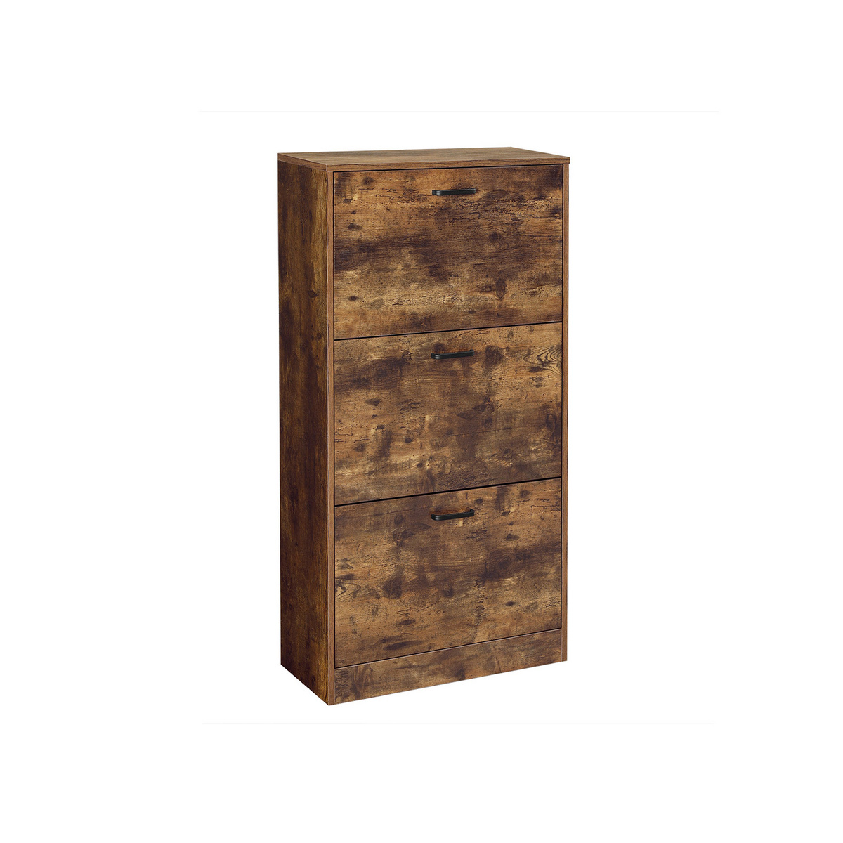 Vasagle skoskab, 3 niveauer, 60 × 24 × 120 cm, rustikbrun, LBC030X01