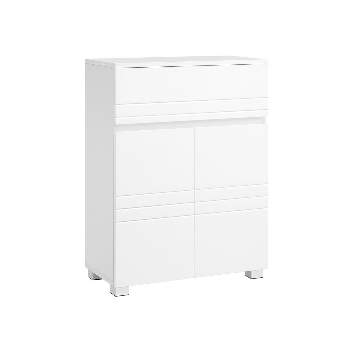 Vasagle badeværelsesskab, 60 × 30 × 80 cm, justerbar hylde, hvid, BBK140W01