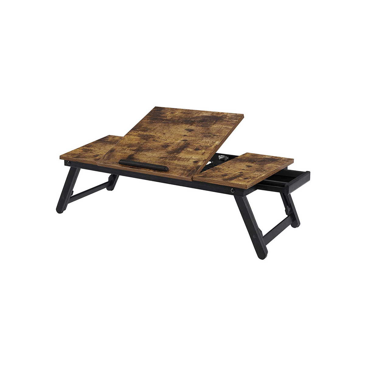 SONGMICS skrivebord, højdejusterbar, sammenklappelig, brun, LLD110B01