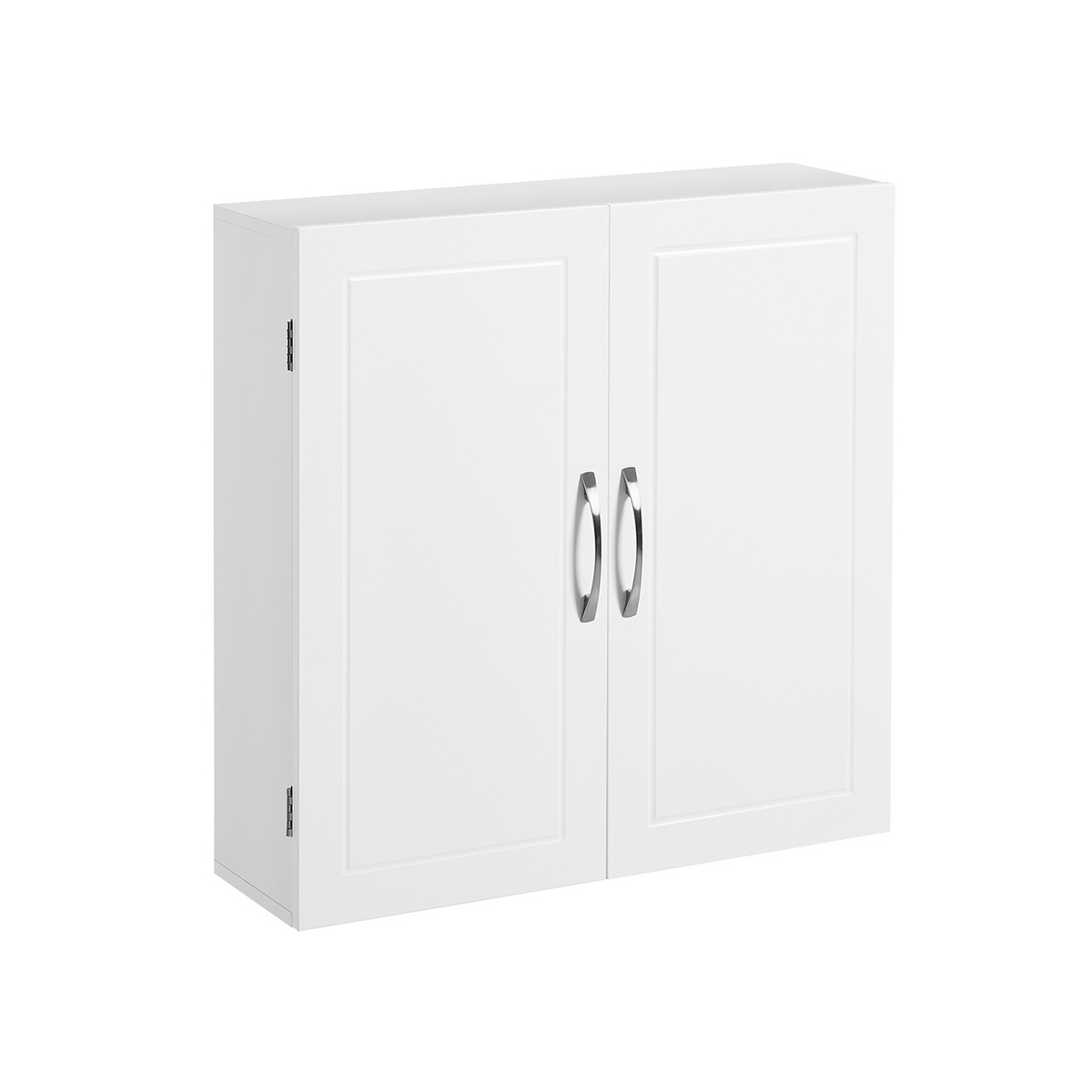 Vasagle badeværelsesskab, 60 × 18 × 60 cm, justerbar hylde, mat hvid, BBC320W01