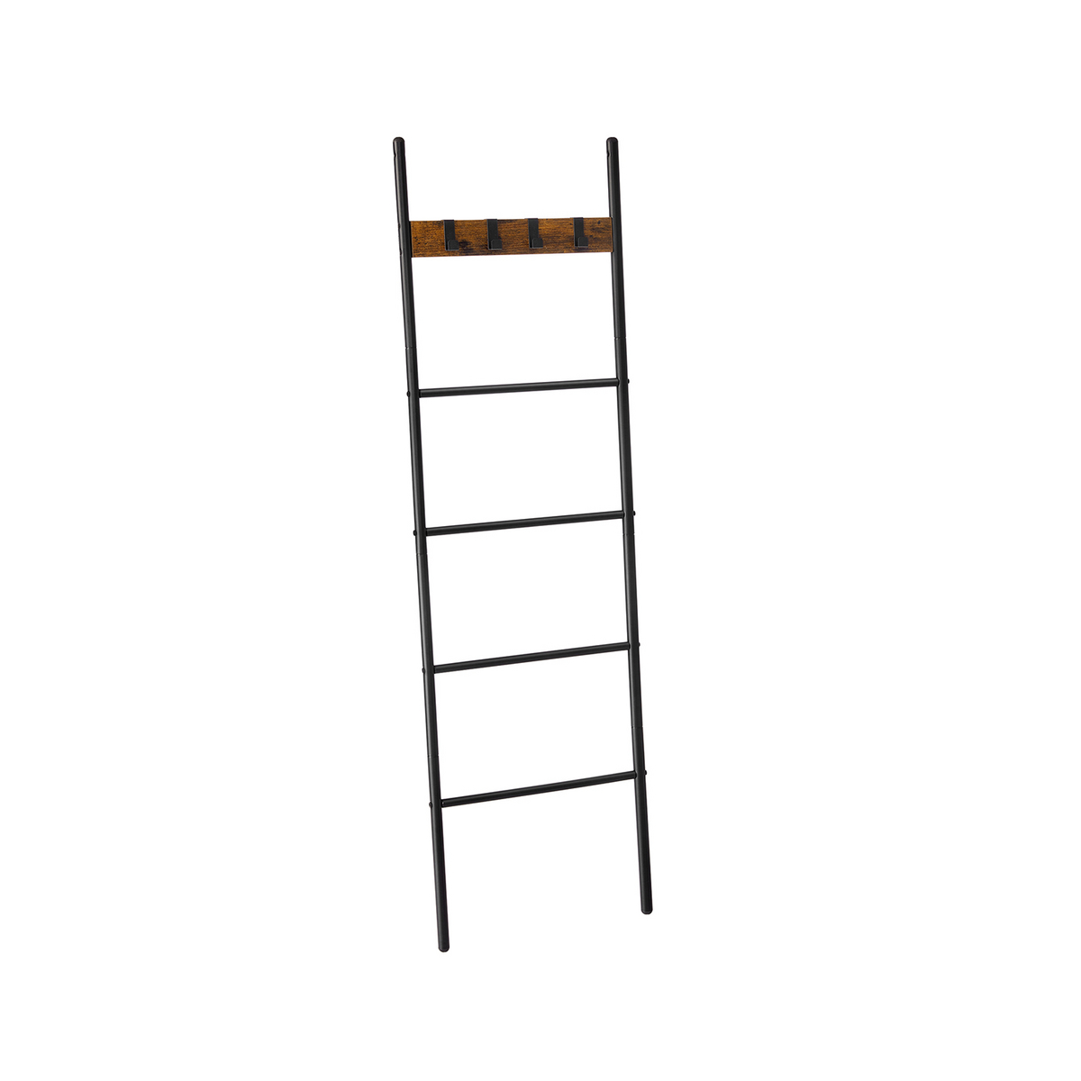 VASAGLE stigereol, 4 kroge, 44 × 160 cm, vintagebrun/sort, LLS016B01