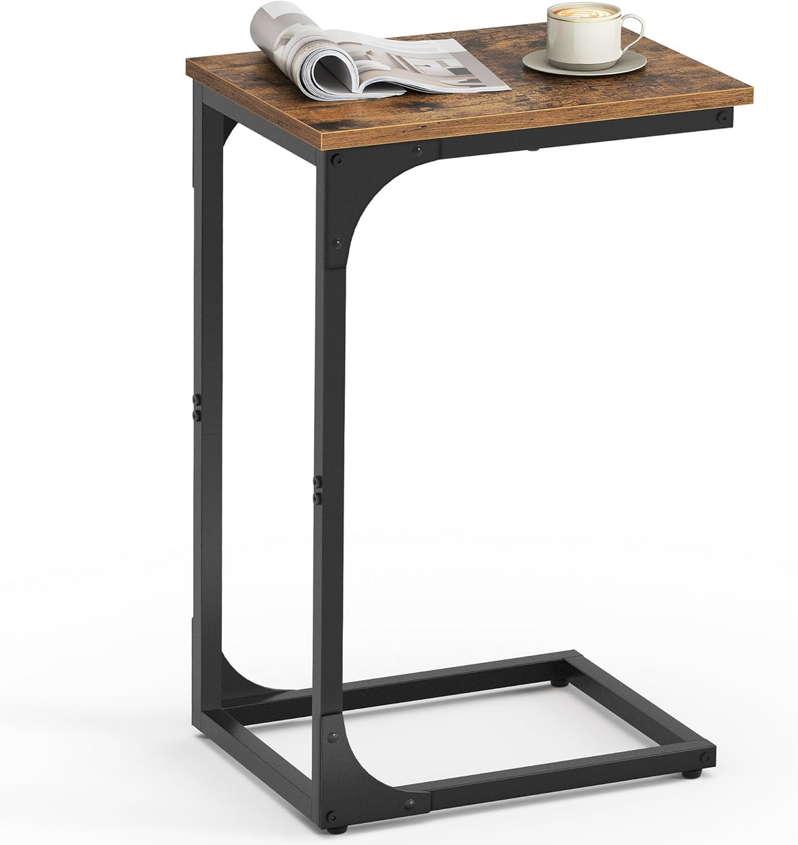 VASAGLE sidebord, rustikbrun/sort