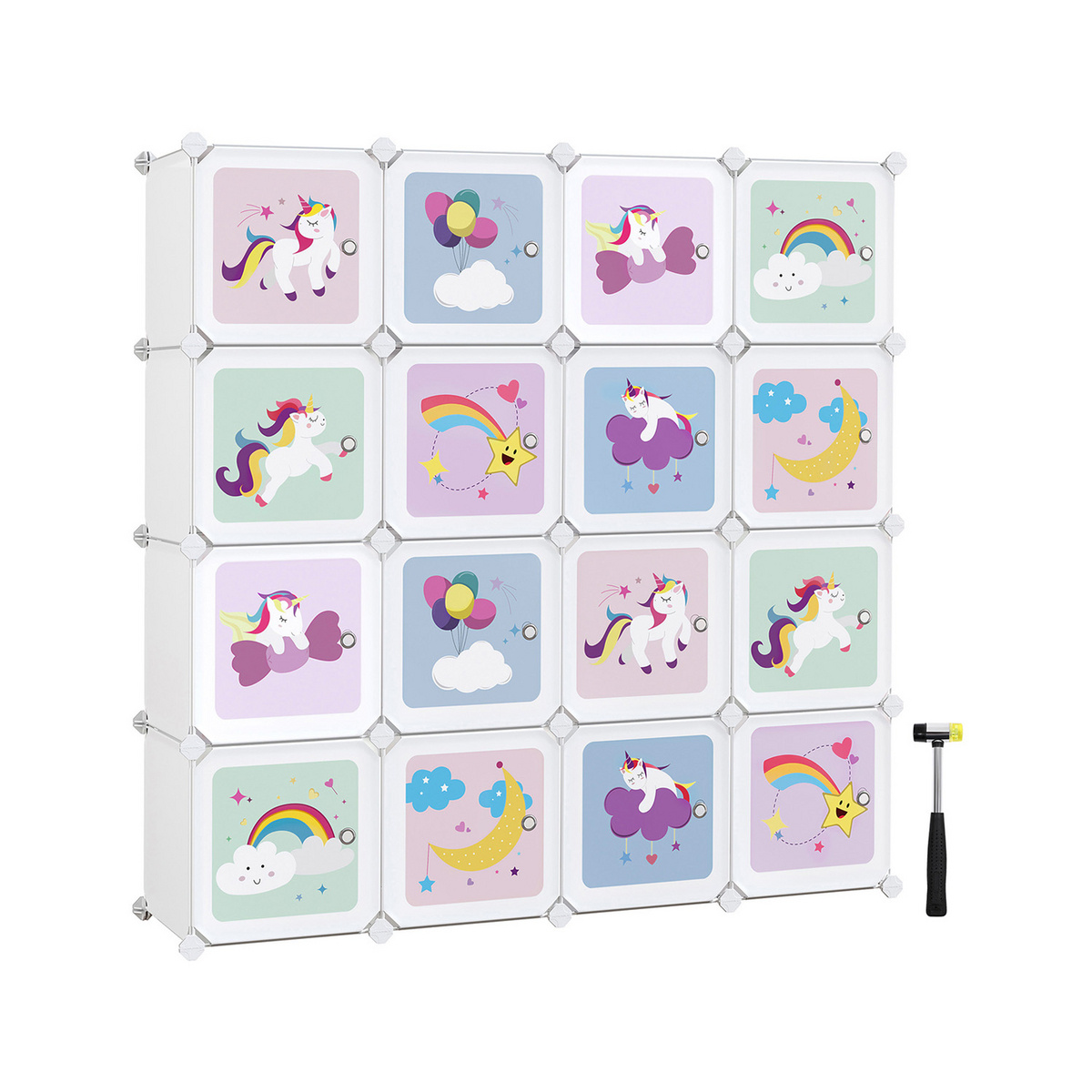 SONGMICS garderobeskab, 123 × 31 × 123 cm, hvid, LPC906W01