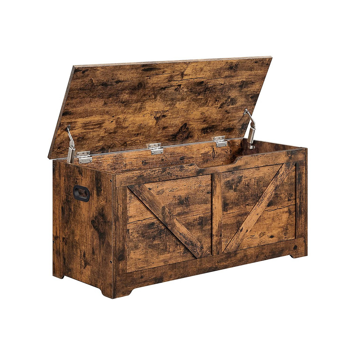 VASAGLE opbevaringskiste, 40 × 100 × 46 cm, rustikbrun, LSB060T01