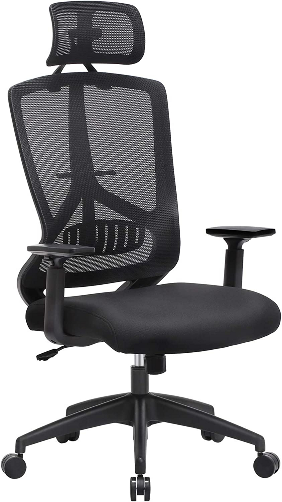 Songmics skrivebord, justerbar, drejelig, sort, OBN53BK