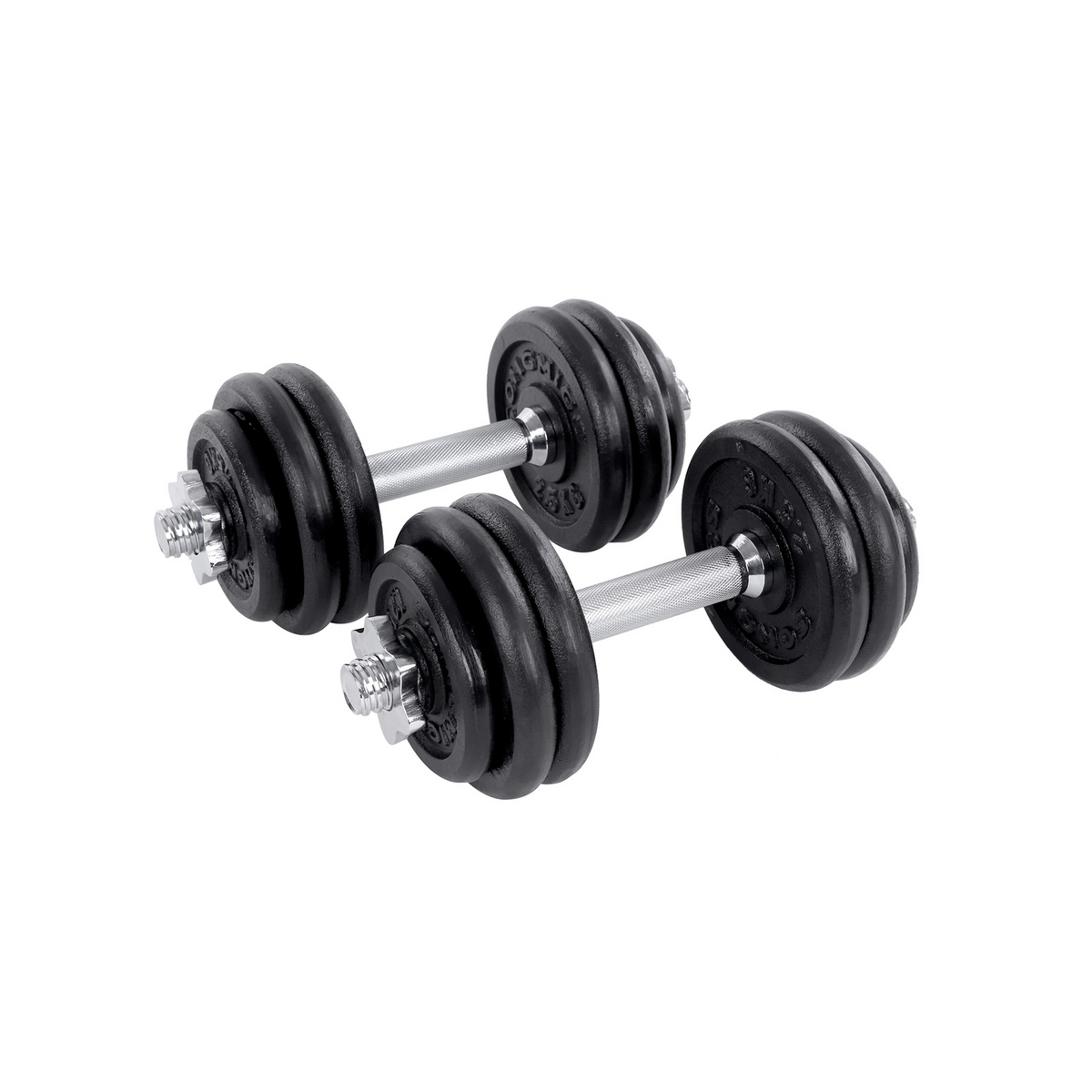 Songmics håndvægte, 2 × 15 kg, justerbar, sort, SYL30LBK
