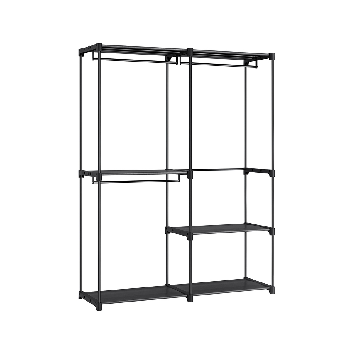 SONGMICS garderobeskab, 43 × 138 × 182 cm, sort, RYG025B02