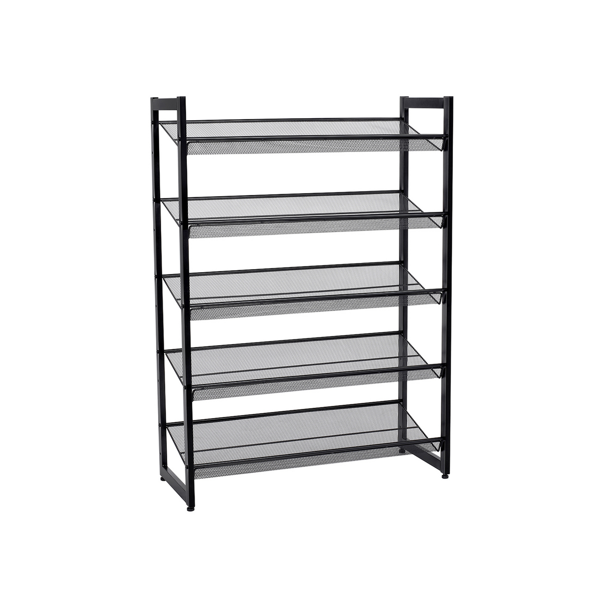 Songmics skostativ, 5 niveauer, justerbar, stabelbar, sort, LMR005B