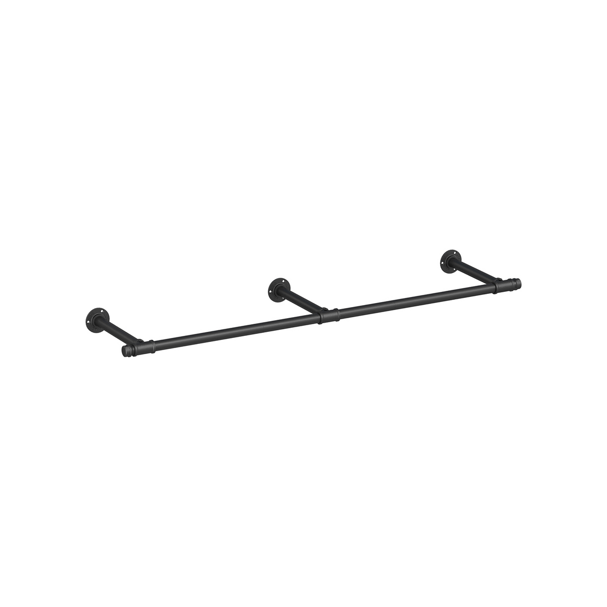 SONGMICS tøjstang, 30.4 × 170 × 7 cm, vægmonteret, sort, HSR104B01