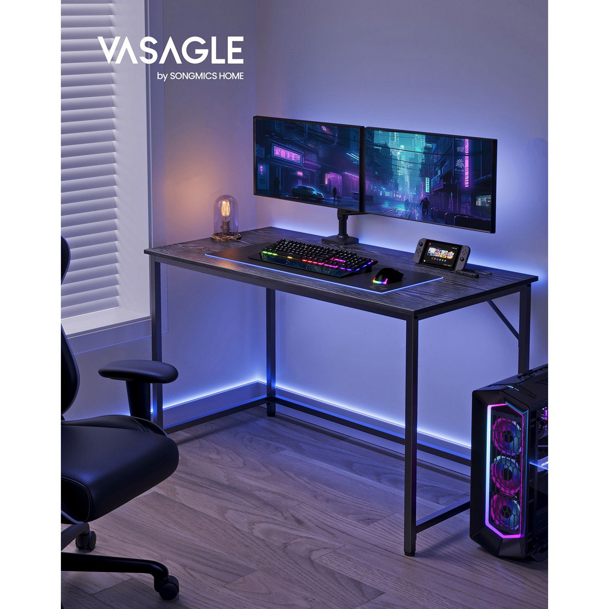 Vasagle skrivebord, 60 × 120 × 75 cm, LWD039B56