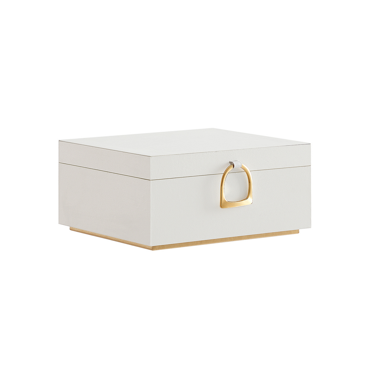 SONGMICS smykkeskrin, 2 niveauer, 8.1 × 9.4 × 4.3 tommer, hvid, JBC165W01