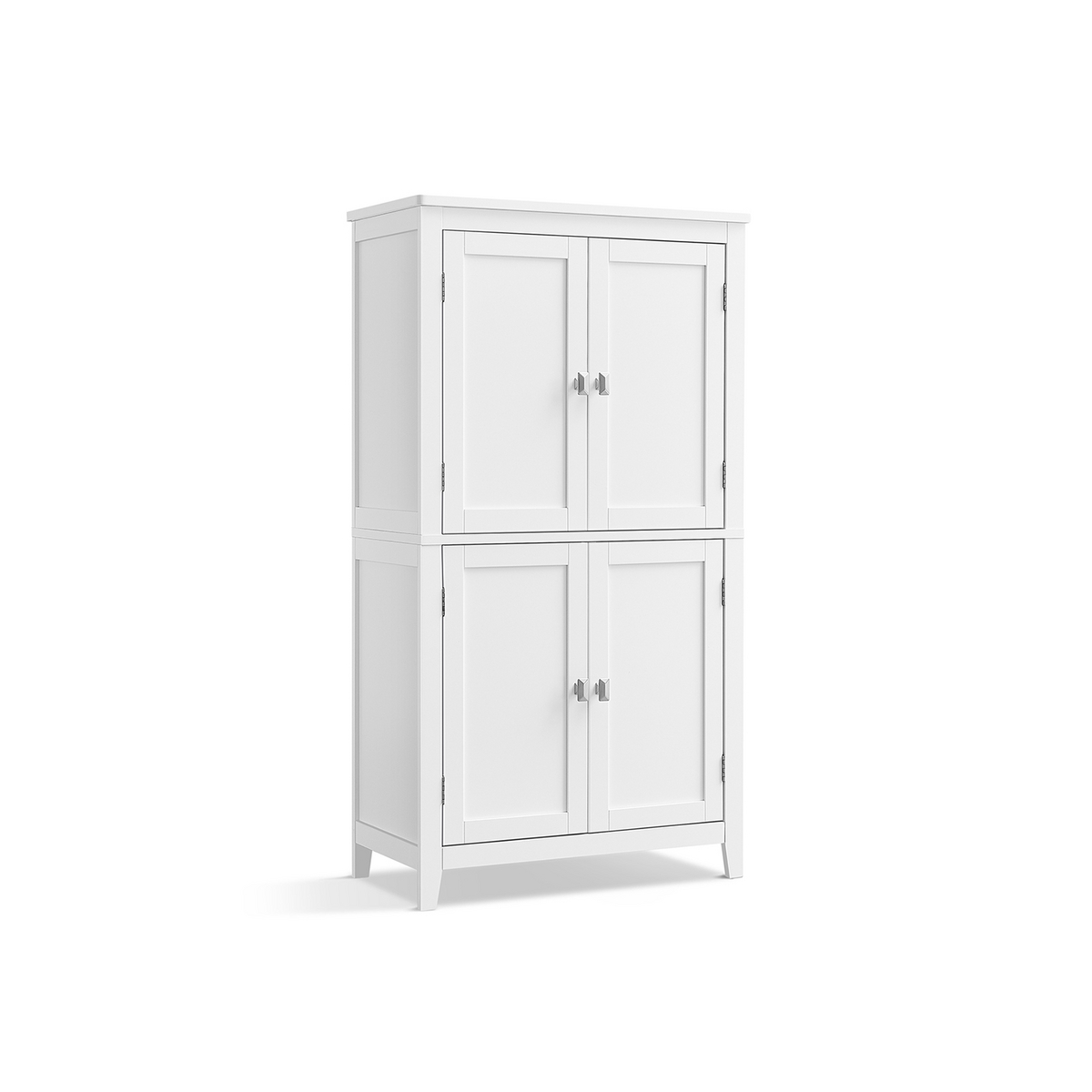 VASAGLE opbevaringsskab, 4 låger, 11.8 × 23.6 × 43.3 tommer, justerbar hylde, fritstående, hvid, UBBC552P31