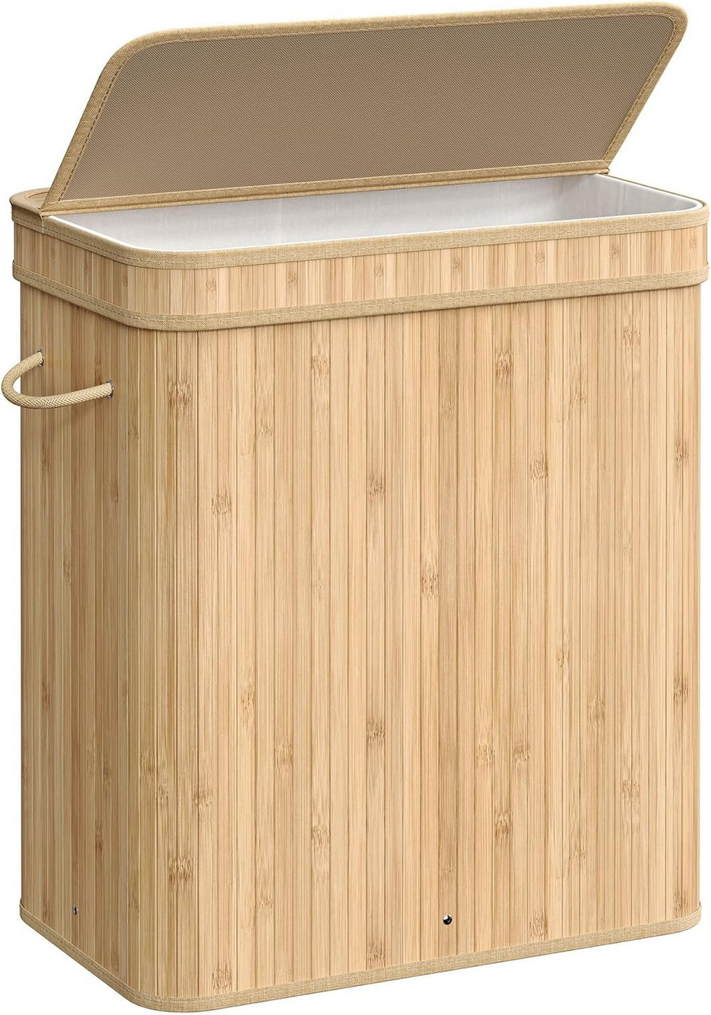 SONGMICS vasketøjskurv, med låg, naturbeige, LCB063N01