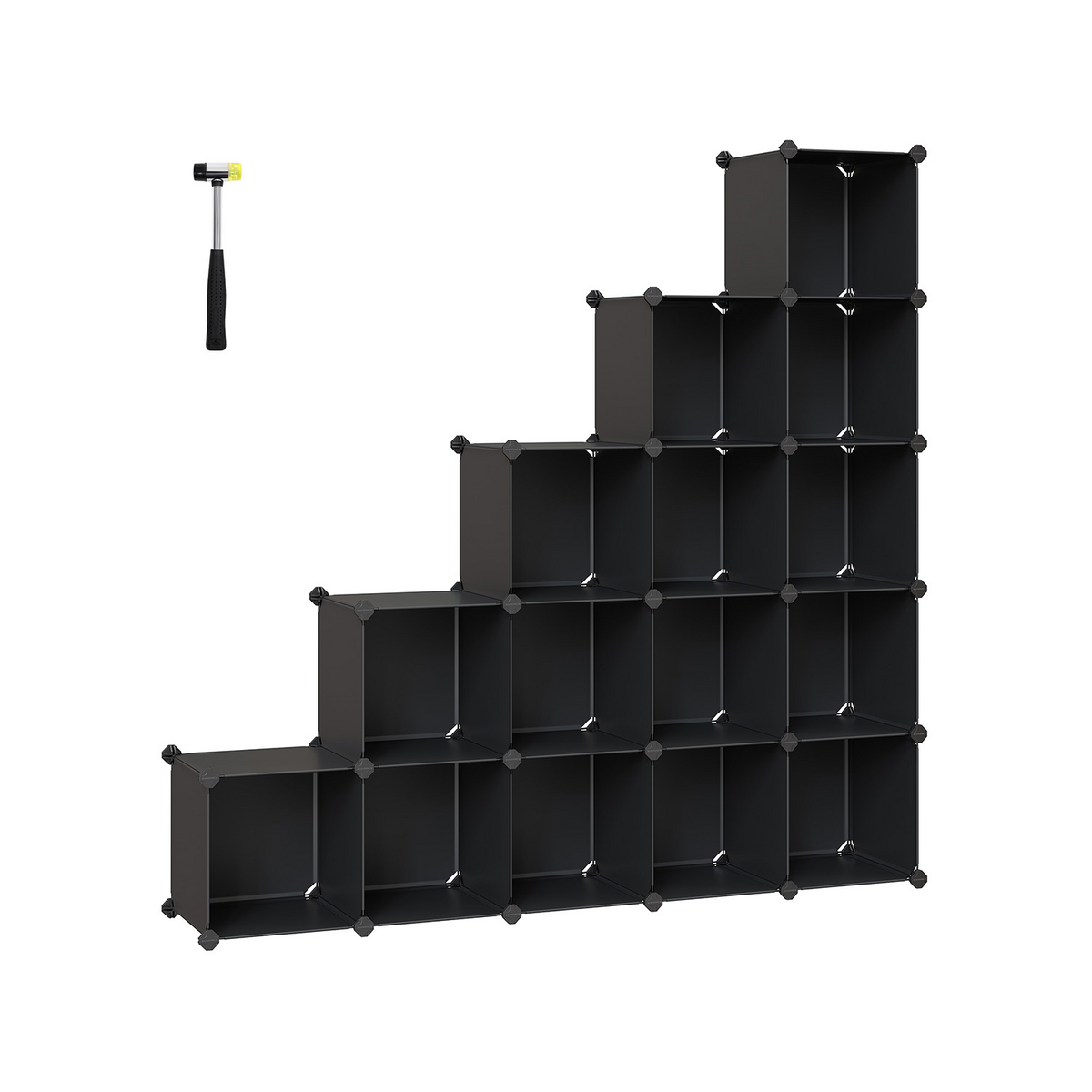 Songmics skostativ, stabelbar, sort, LPC44BK
