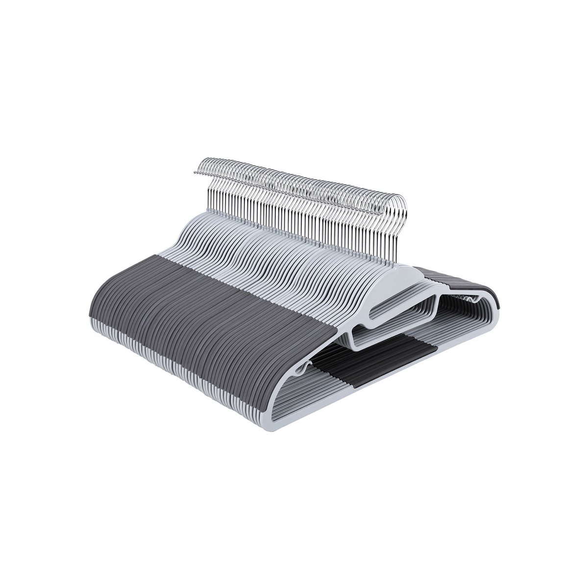 SONGMICS tøjbøjler, 50-pak, 0.5 cm, drejelig, mørkegrå, CRP41G-50