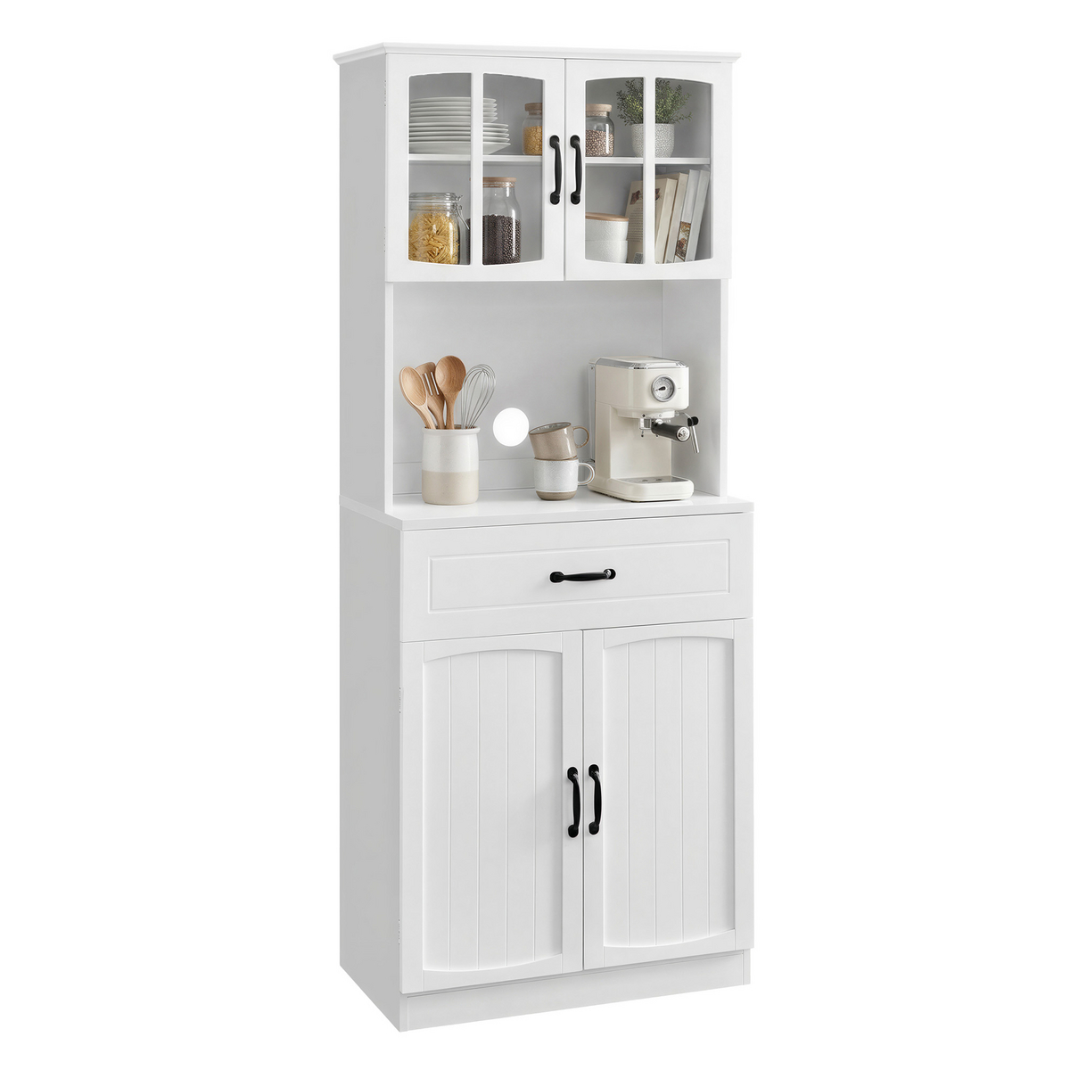 VASAGLE opbevaringsskab, justerbar hylde, hvid, LSC361W21