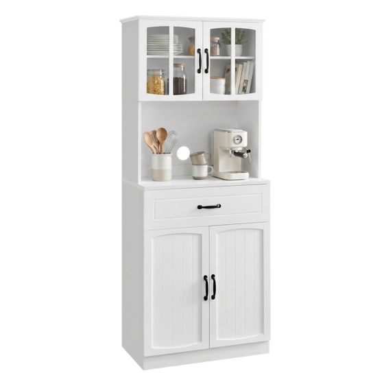 Vasagle opbevaringsskab, justerbar hylde, hvid, LSC361W21